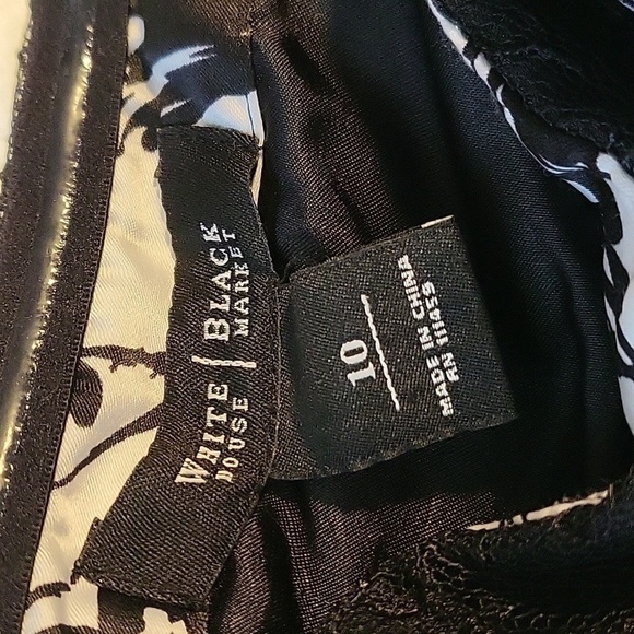 White House Black Market Strapless Lined Floral Lace Accent Wedding Prom Sz 10 - Picture 8 of 14